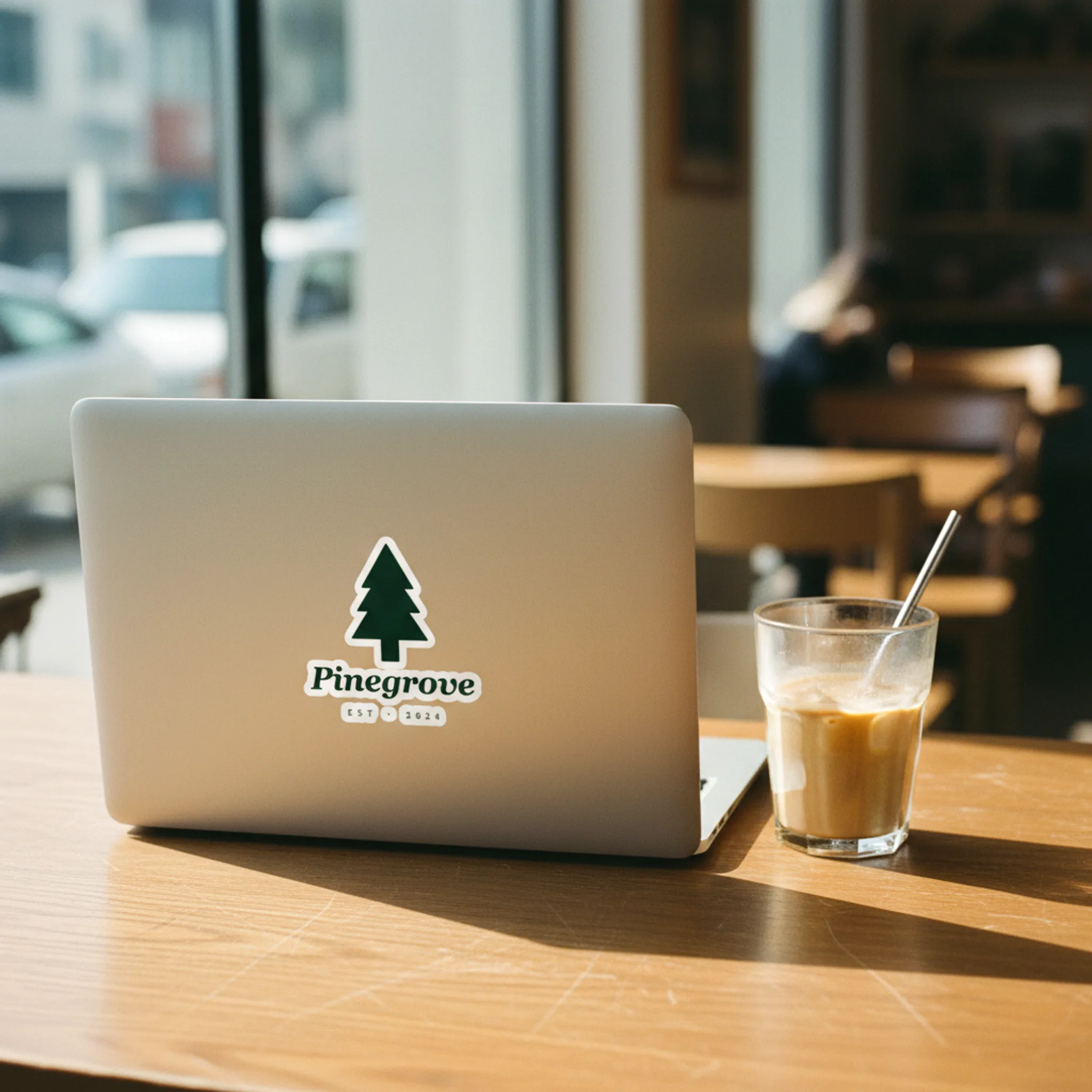 AI sticker mockup