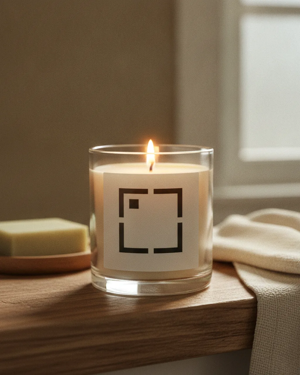 Hauld candle lifestyle photo — Bathroom ledge