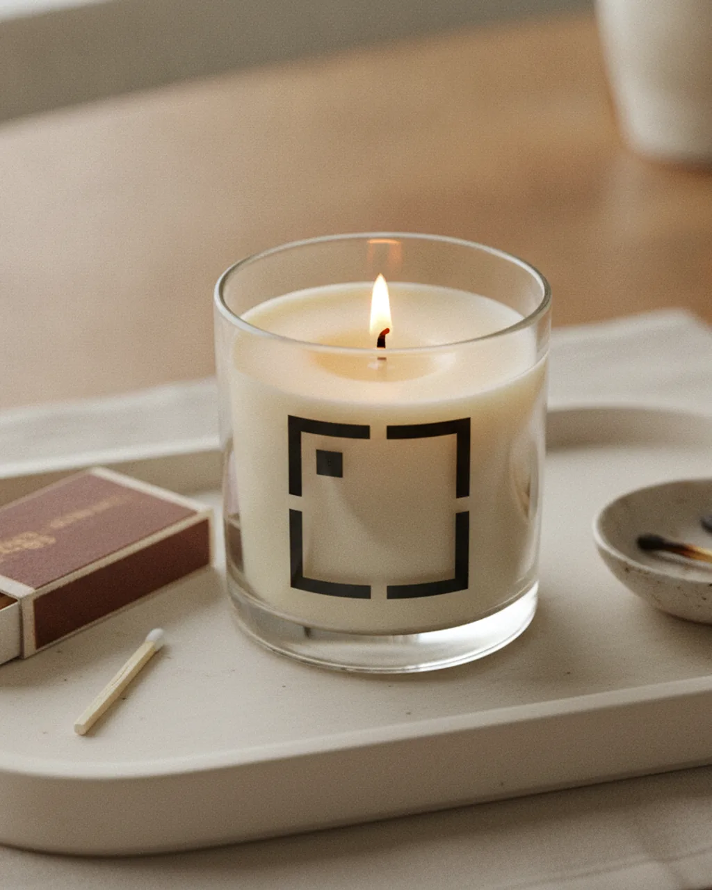 Hauld candle lifestyle photo — Ceramic tray