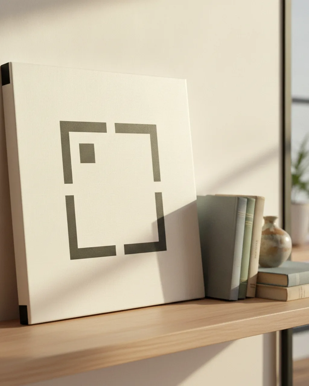 Hauld canvas print lifestyle photo — Wooden shelf