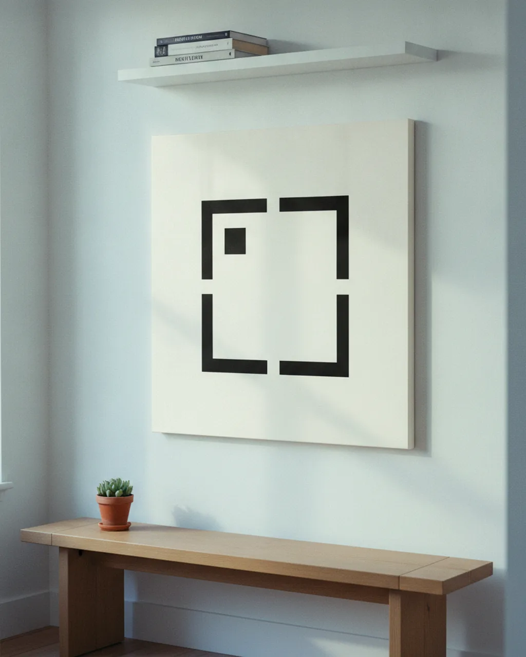 Hauld canvas print lifestyle photo — Hallway bench