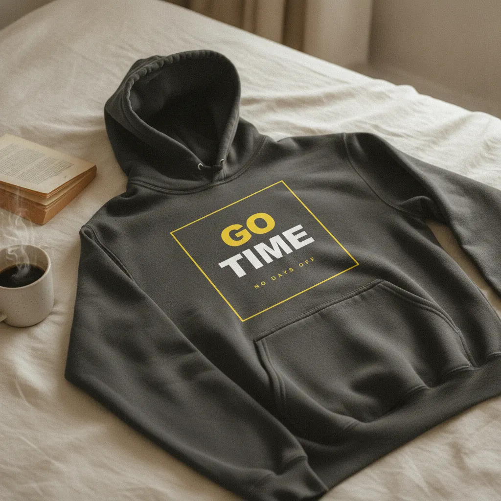 Hauld hoodie lifestyle photo — Linen flatlay