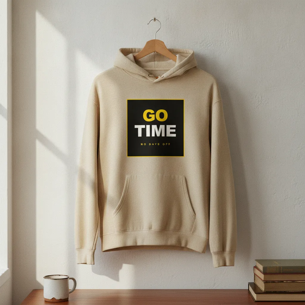 Hauld hoodie lifestyle photo — Cafe setting