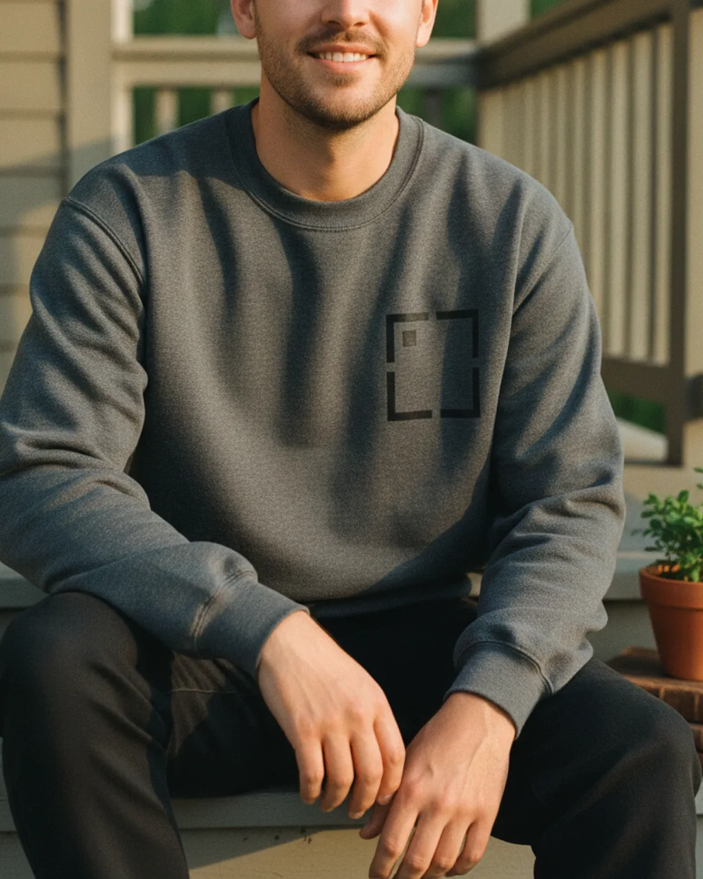 Hauld sweatshirt lifestyle photo — Porch steps