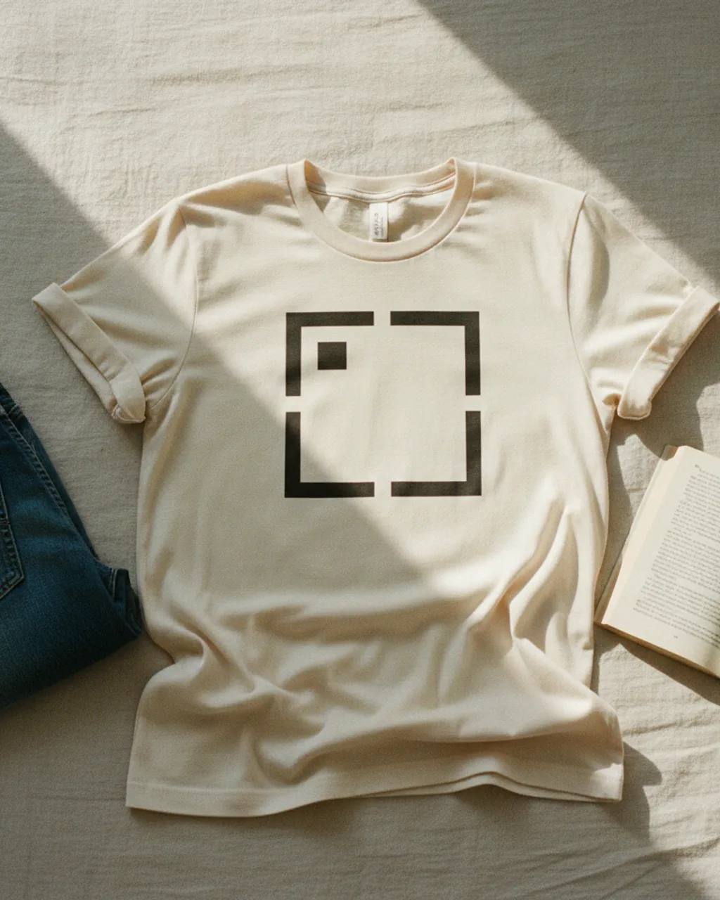 Hauld t-shirt lifestyle photo — Linen flatlay