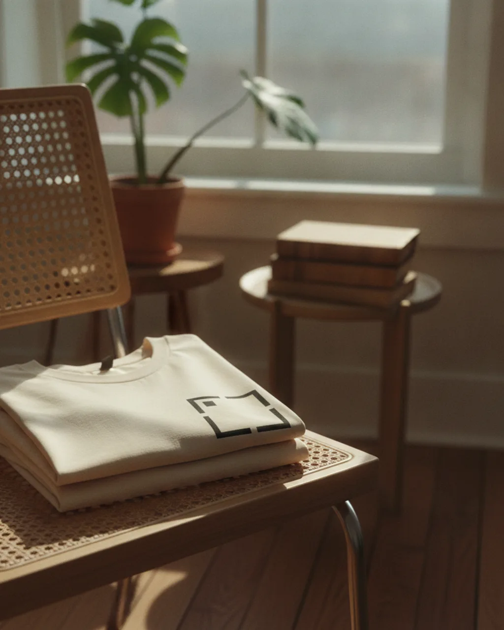 Hauld t-shirt lifestyle photo — Cane chair
