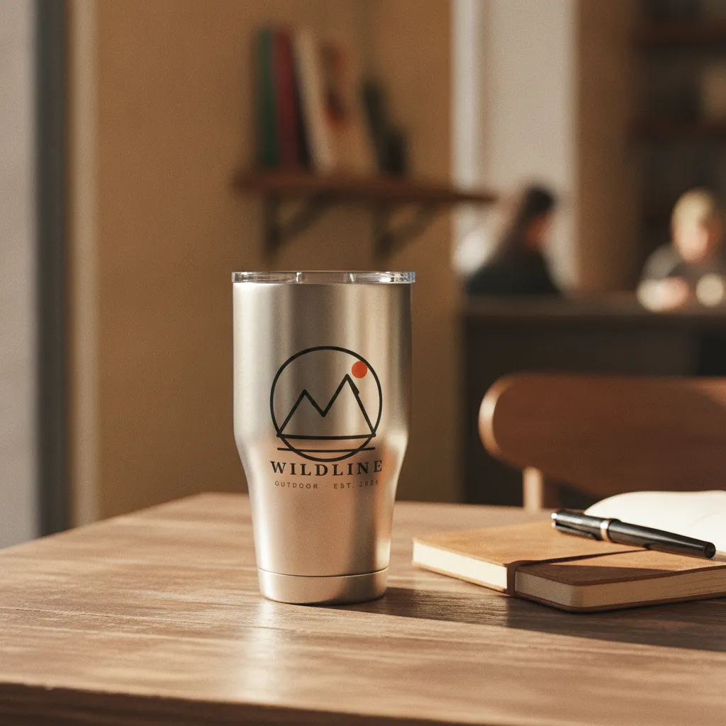 Hauld tumbler lifestyle photo — Cafe table